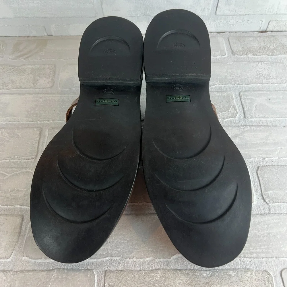 Cole Haan Fisherman Sandals Mens 13 D Brown Leather Preppy Resort Closed‎ Toe